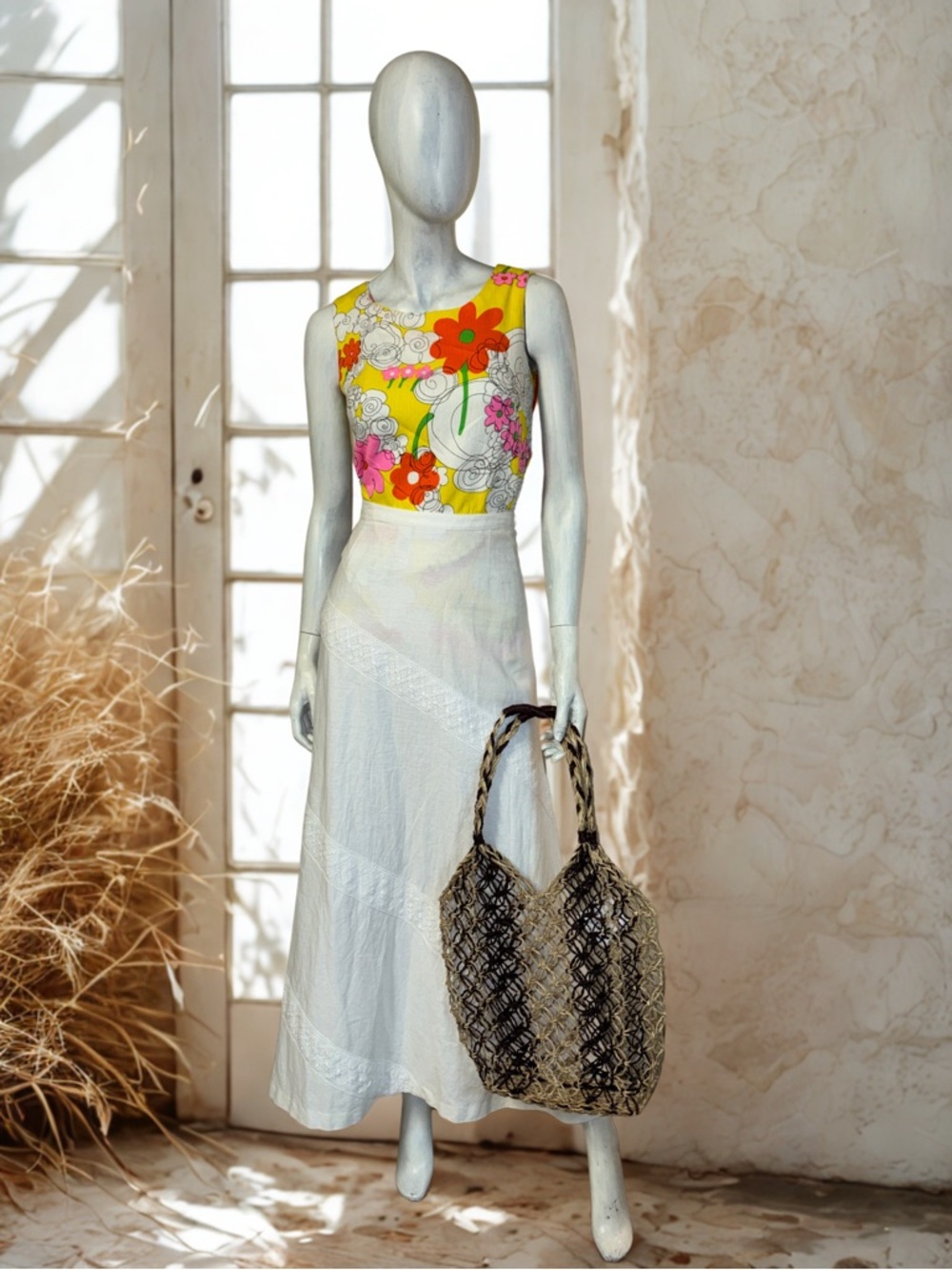 60’s handmade floral top